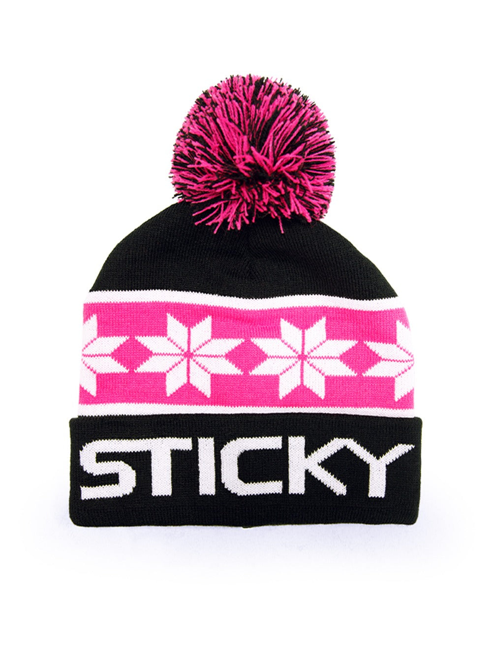 BLACK BOBBLE BEANIE