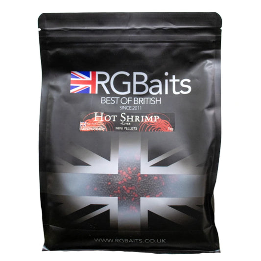 RG Baits Mini Pellets - Hot Shrimp + Liver 2mm 1kg