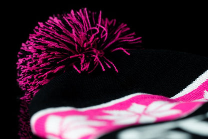 BLACK BOBBLE BEANIE