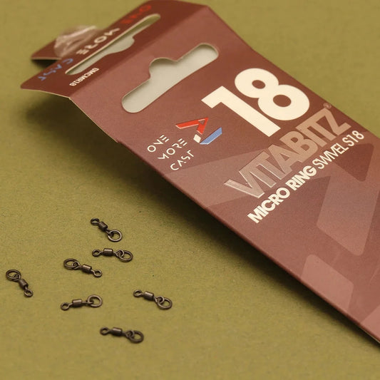 One More Cast OMC Vitabitz Ring Swivels – Set Van 8 – Maat 8 En 11 – Voor Helikopter- En Chod-rigs – Roestvrij En Sterk