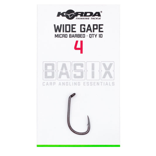 Korda Basix Wide Gape Hooks - Barbed