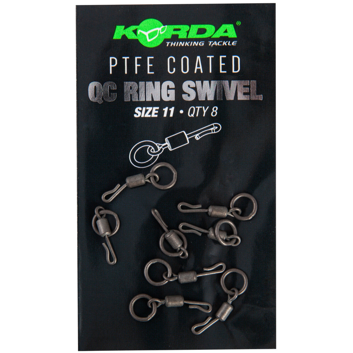 Korda PTFE Coated QC Ring Swivel