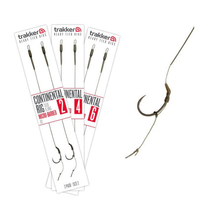 Trakker - Continental Ready-Tied Rigs 2 Pack (Micro Barbed)